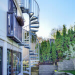 Galvanized Outdoor Spiral Staircase