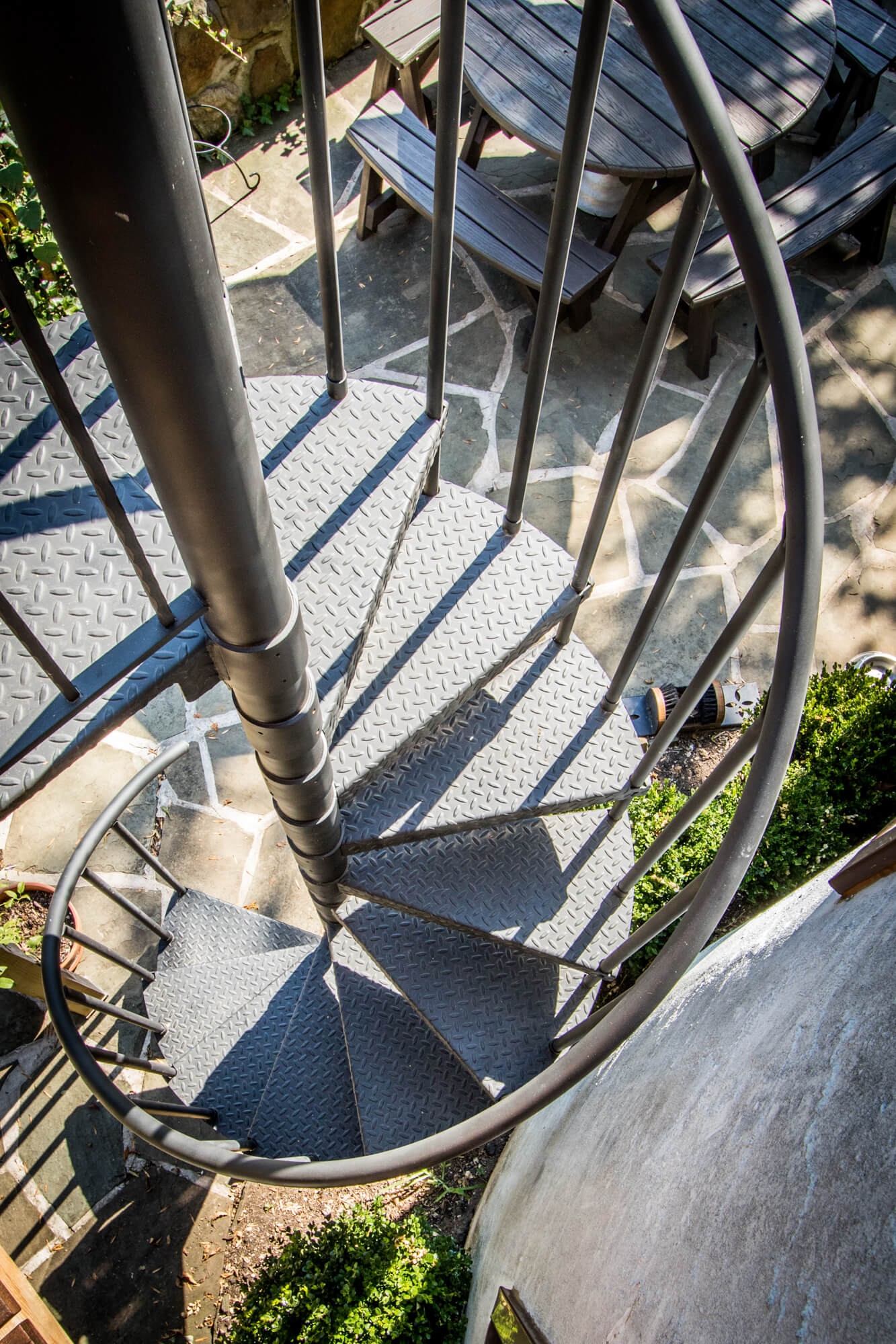 Econo Primed Steel Spiral Staircase