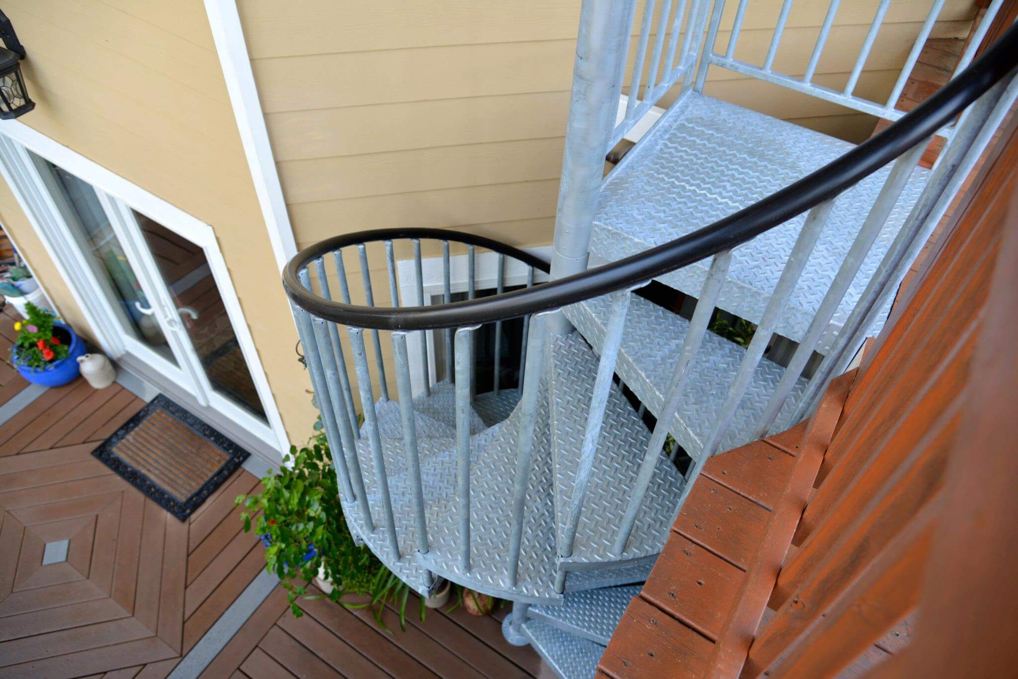 galvanized spiral staircase