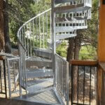 Continuous Sleeve Galvanized Steel Spiral Staircase