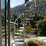 Continuous Sleeve Galvanized Steel Spiral Staircase