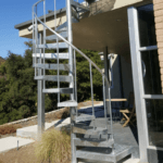 Continuous Sleeve Galvanized Steel Spiral Staircase