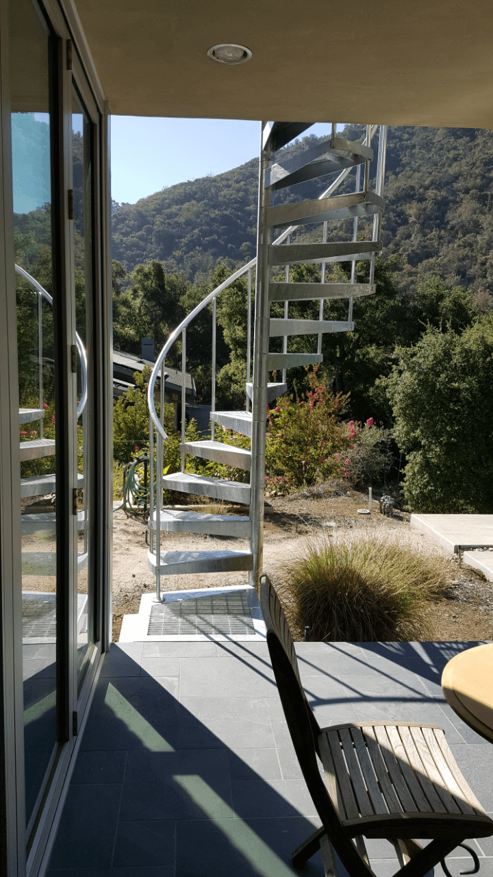 Galvanized Continuous Sleeve Spiral Staircase Lifestyle (9)