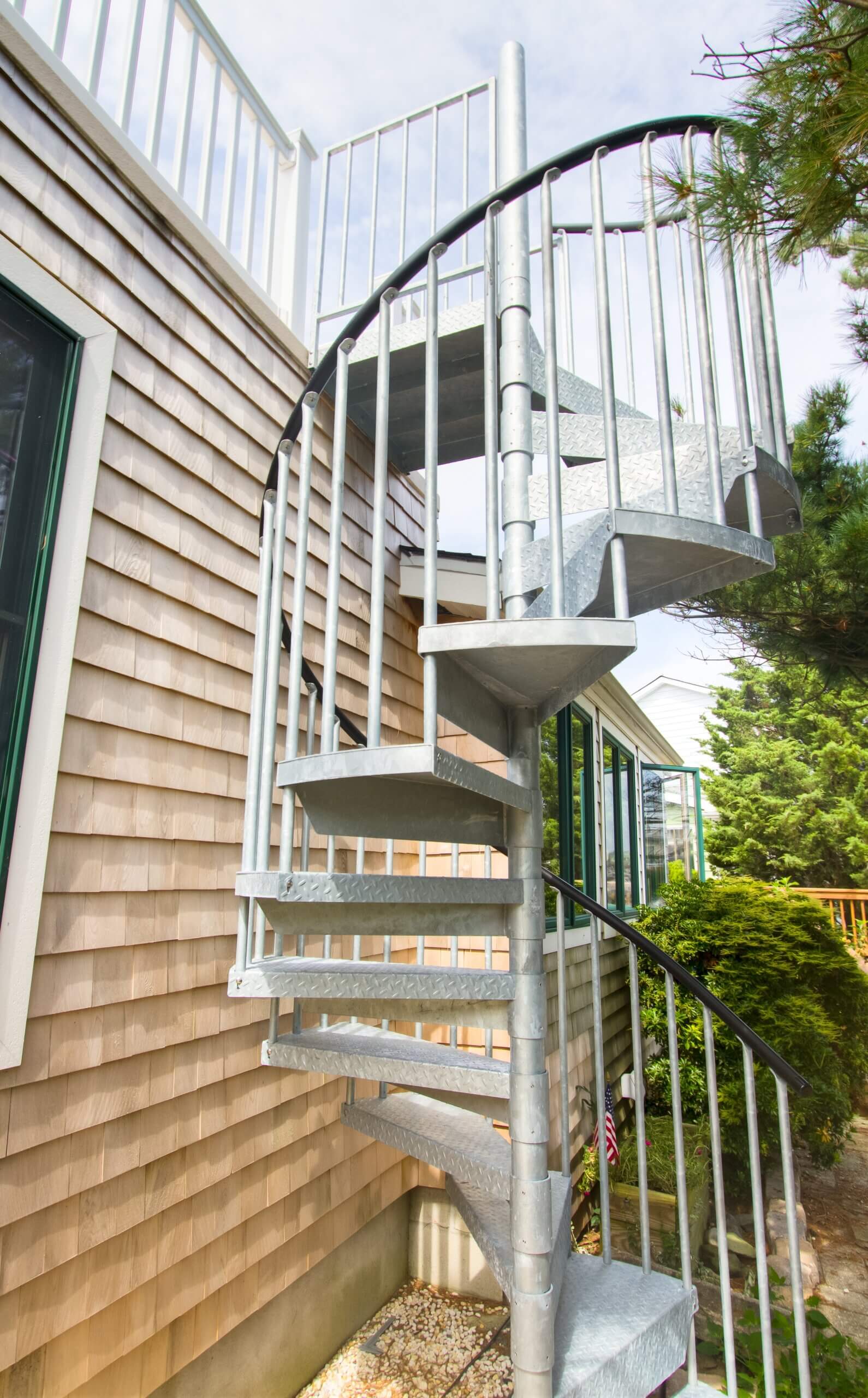 galvanized spiral staircase