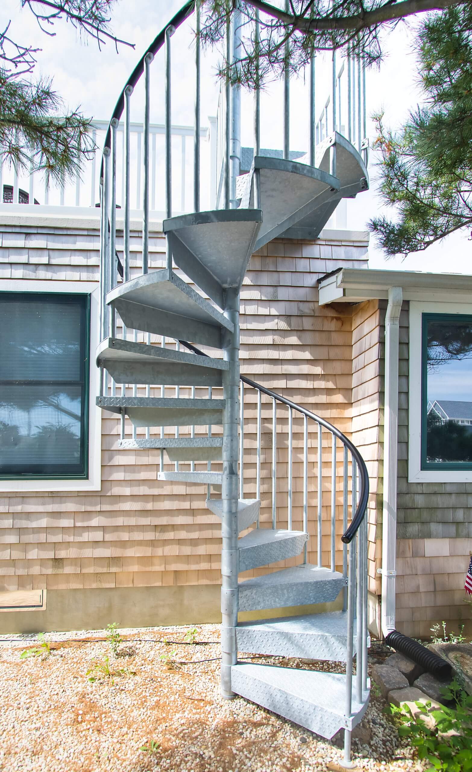 galvanized spiral staircase