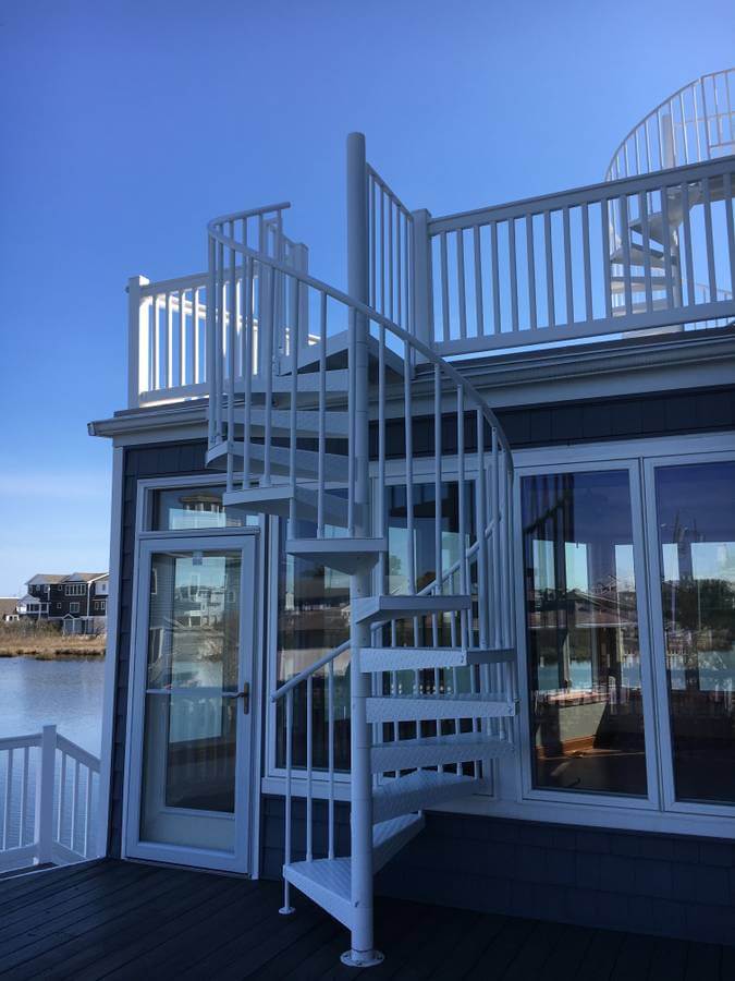 outdoor spiral staircase