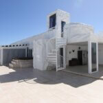 Beachfront Roof Deck with White Aluminum Stair