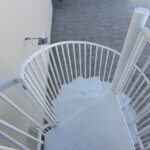 Beachfront Roof Deck with White Aluminum Stair