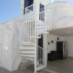 Beachfront Roof Deck with White Aluminum Stair