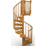 All Wood Spiral Staircase Alpha