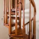 Solid Wood Half Stair in Urban Home