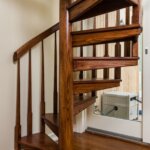 Solid Wood Half Stair in Urban Home