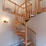 Loft with Traditional All Wood Staircase