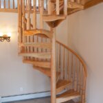 Loft with Traditional All Wood Staircase