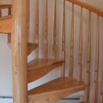 Loft with Traditional All Wood Staircase