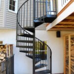 Modern Black Powder Coated Aluminum Stair