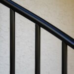 Modern Black Powder Coated Aluminum Stair