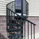 Urban Home with Steel Porch Staircase
