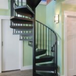 Sleek Black Steel Stair in Eclectic Home