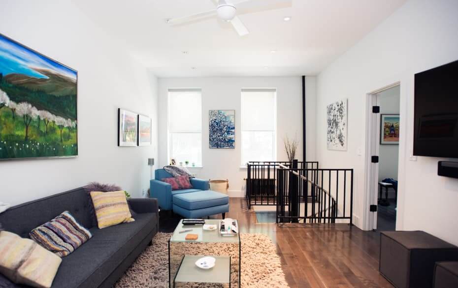 Metropolitan Home with Modern Black Staircase