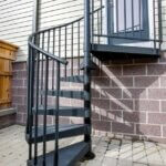Urban Home with Steel Porch Staircase