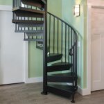 Sleek Black Steel Stair in Eclectic Home