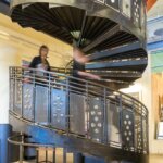 Marketplace with Ornate Custom Steel Staircase