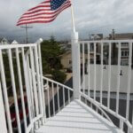 Shore House with Double Decker, White Aluminum Stair