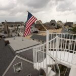 Shore House with Double Decker, White Aluminum Stair