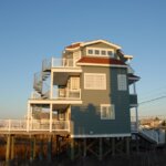 Rural Home with Multi-Story, Galvanized Stair