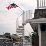 Shore House with Double Decker, White Aluminum Stair