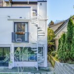 West Coast Home with Multi-Story Galvanized Steel Stair