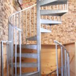 Multi-Story, Industrial Galvanized Steel Staircase