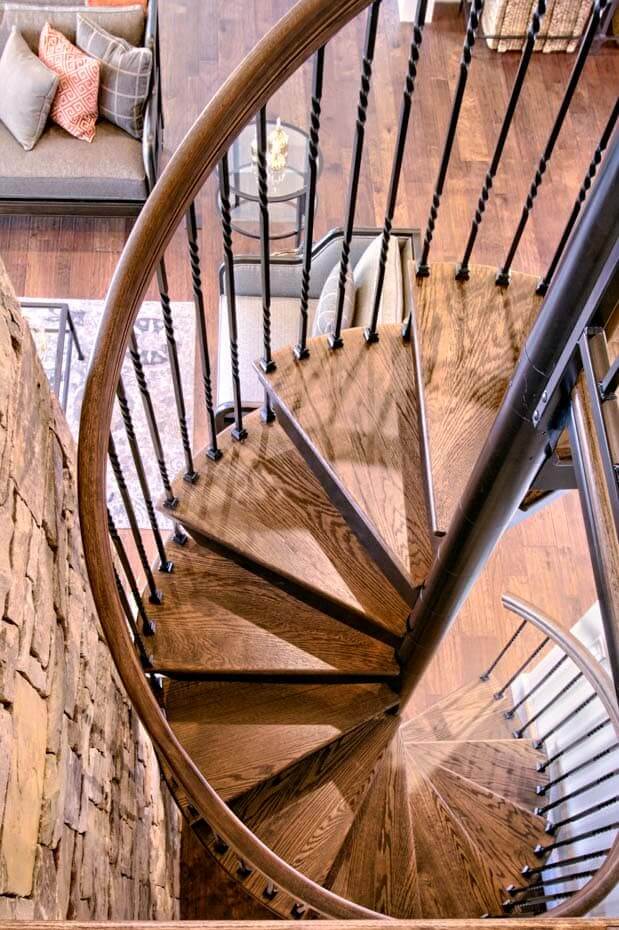 Forged Iron Spiral Staircase