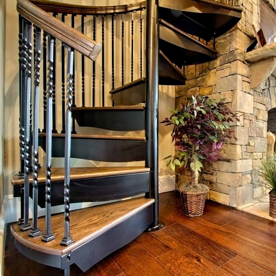 Forged Iron Spiral Staircase