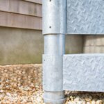 Suburban Home with Galvanized Roof Deck Staircase