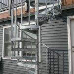 Boat Home with Galvanized Steel Deck Stair