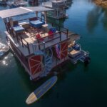 Boat House with Weather-Proof Deck Stairs