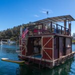 Boat House with Weather-Proof Deck Stairs