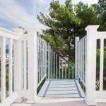 Suburban Home with Galvanized Roof Deck Staircase