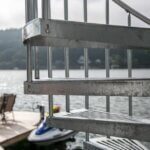 Boat Home with Galvanized Steel Deck Stair