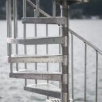 Boat Home with Galvanized Steel Deck Stair