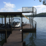 Boat Dock Sliding Spiral Stair