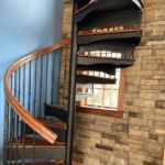 Modern Forged Iron Spiral Staircase