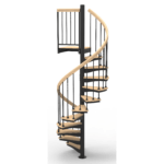 Modern Forged Iron Spiral Staircase Alpha