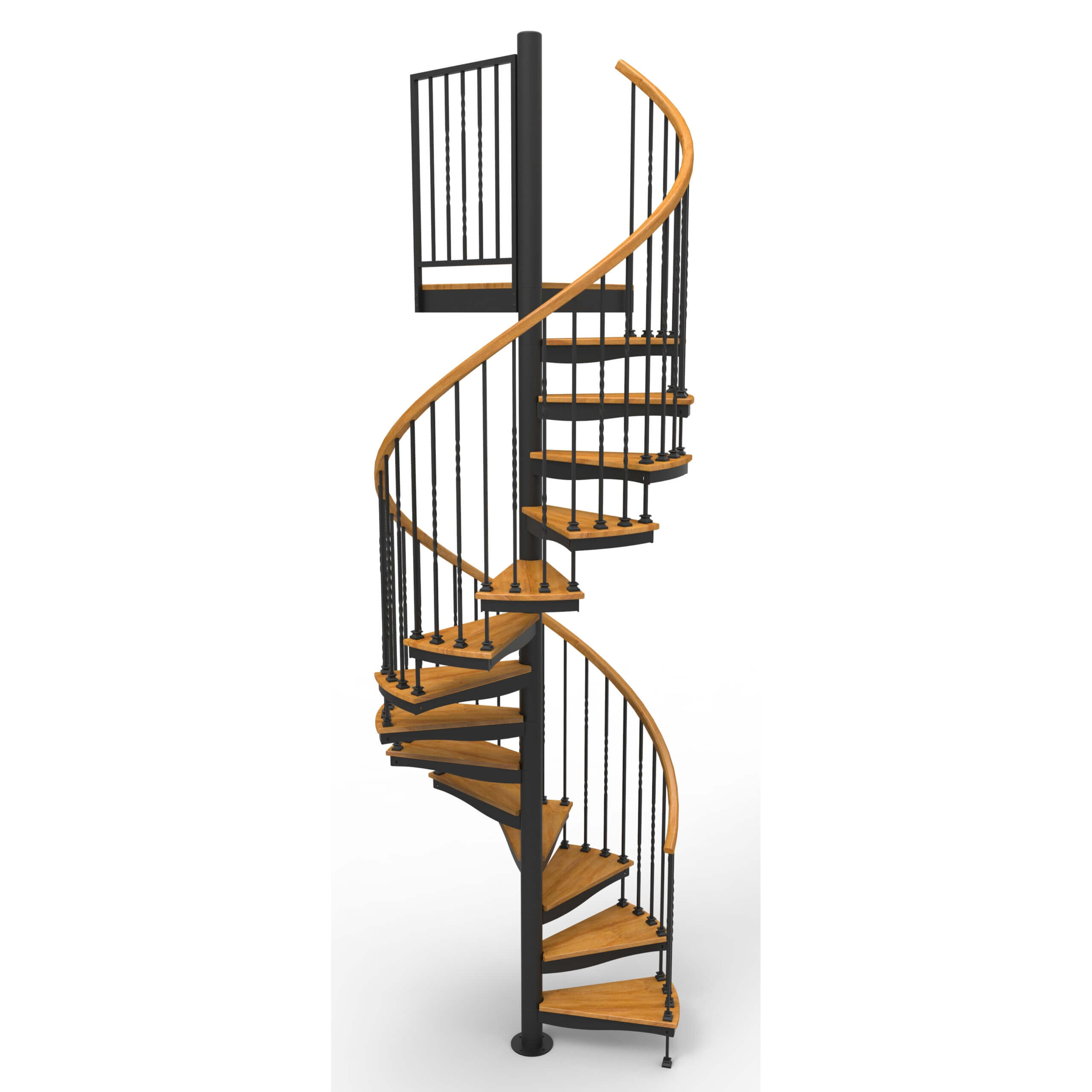 Modern Forged Iron Spiral Staircase Alpha