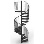 Modern Forged Iron Spiral Staircase