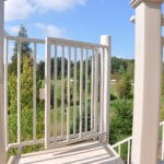 Raised Deck Spiral Stair with Wood Accents