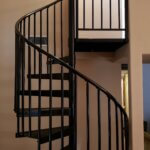 Basement Classic Steel Spiral Staircase