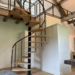 Compression Wooden Spiral Staircase